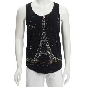 A RICHARD SIMMONS CUSTOM EMBELLISHED 'EIFFEL TOWER' TANK TOP